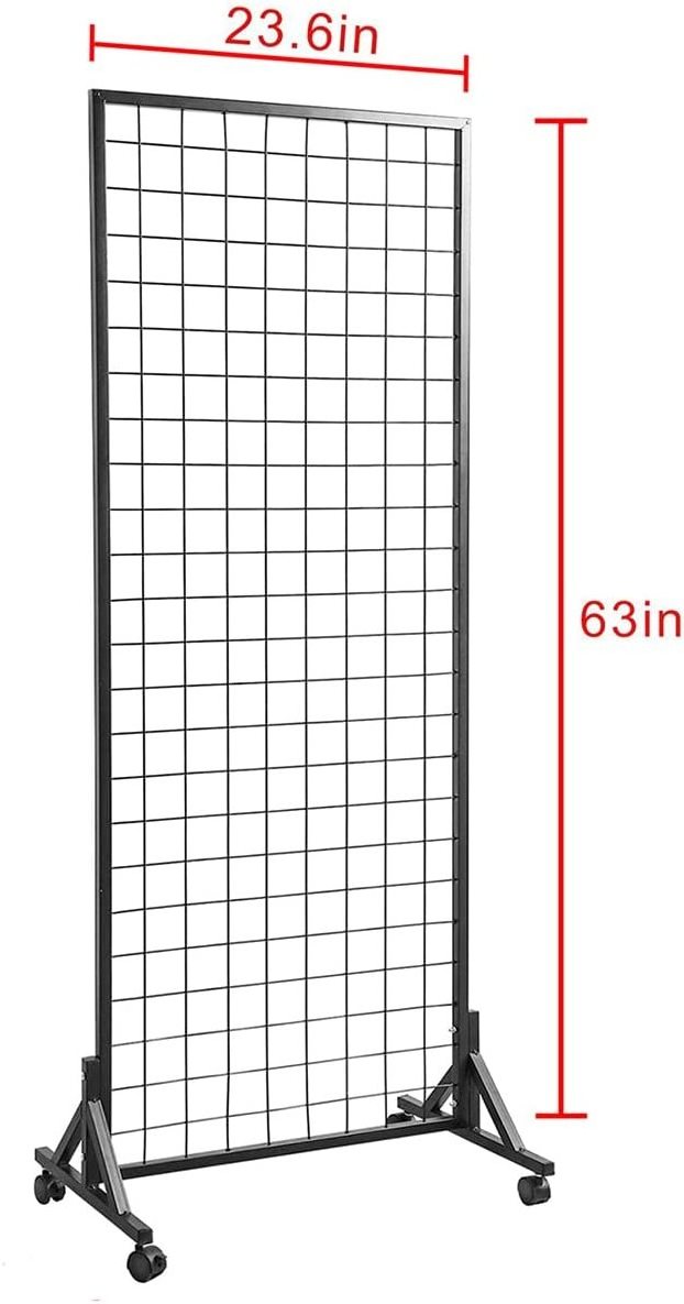 Retail Display Stand Grid Wall Panels with T-Base Metal Gridwall Panel Display Rack