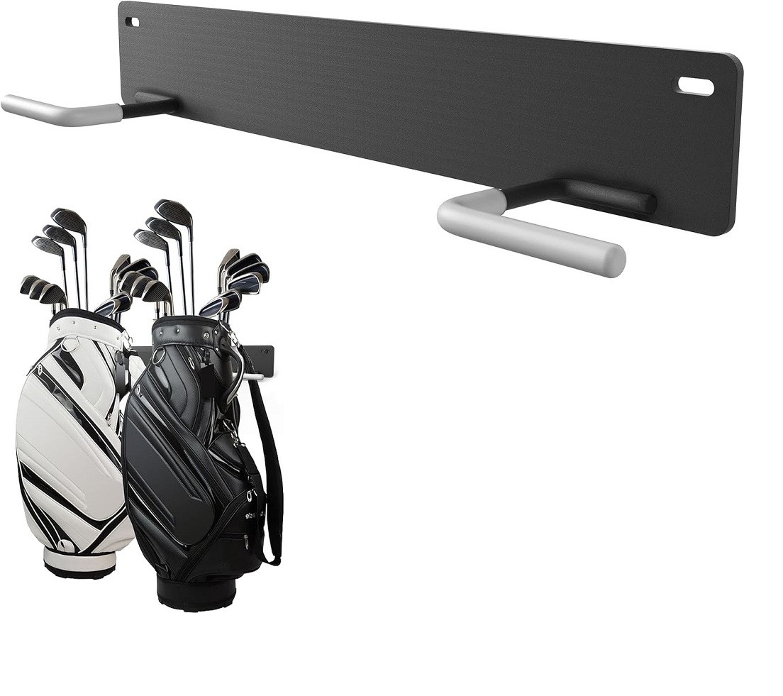 Durable Wall Mount Golf Bag Storage Display Racks Metal Hanger Golf Club Golf Bag Wall Mount Rack