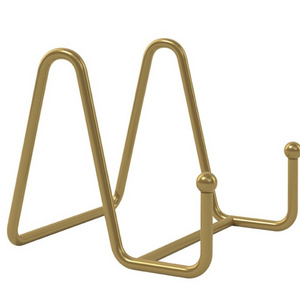 Manufacturer for Mini Size Card Holder Metal Display Stand Yellow Gold Table Easel Stand for Wedding Sign