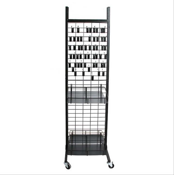 Customized Manufacturer for Metal Rolling Display Stand with Hooks Merchandising Racks