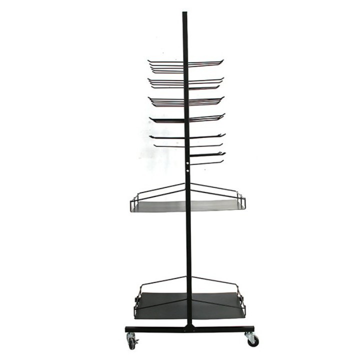 Customized Manufacturer for Metal Rolling Display Stand with Hooks Merchandising Racks