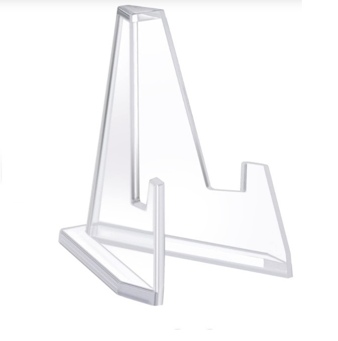 Mini Easel Holder Card Display Racks Clear Acrylic CrystalsTriangle Holder Coin Capsules Display Easel Stand