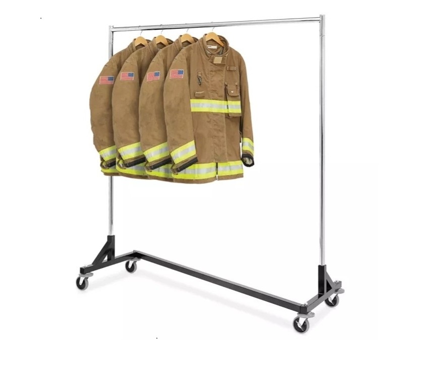 Supermarket Retail Boutique Store Metal Display Racks Clothing Display Rolling Z-Rack