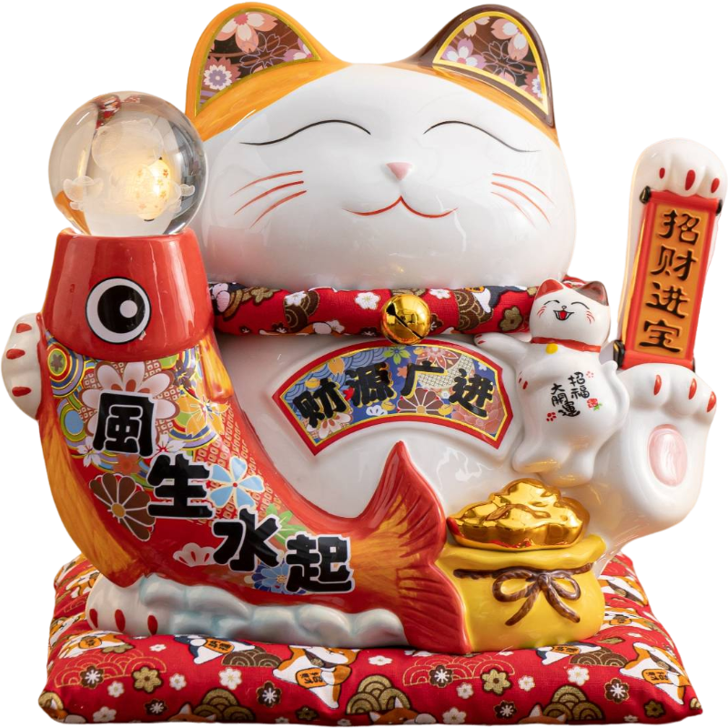 wholesale Statue Decoration Home Decor japanese-style traditional maneki neko ceramic lucky cat decoration