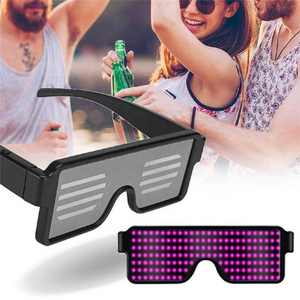 2022 Creative Luminous Party Light Up Glasses Flash USB Rechargeable Growing Festival LED Glasses