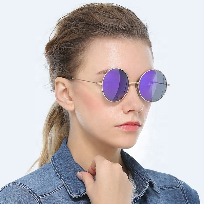 Round Circle Classis Metal Women Men Stainless Steel Sun Glasses Sunglasses