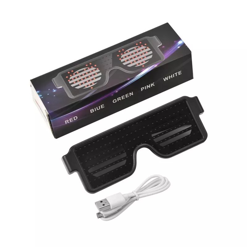 2022 Creative Luminous Party Light Up Glasses Flash USB Rechargeable Growing Festival LED Glasses