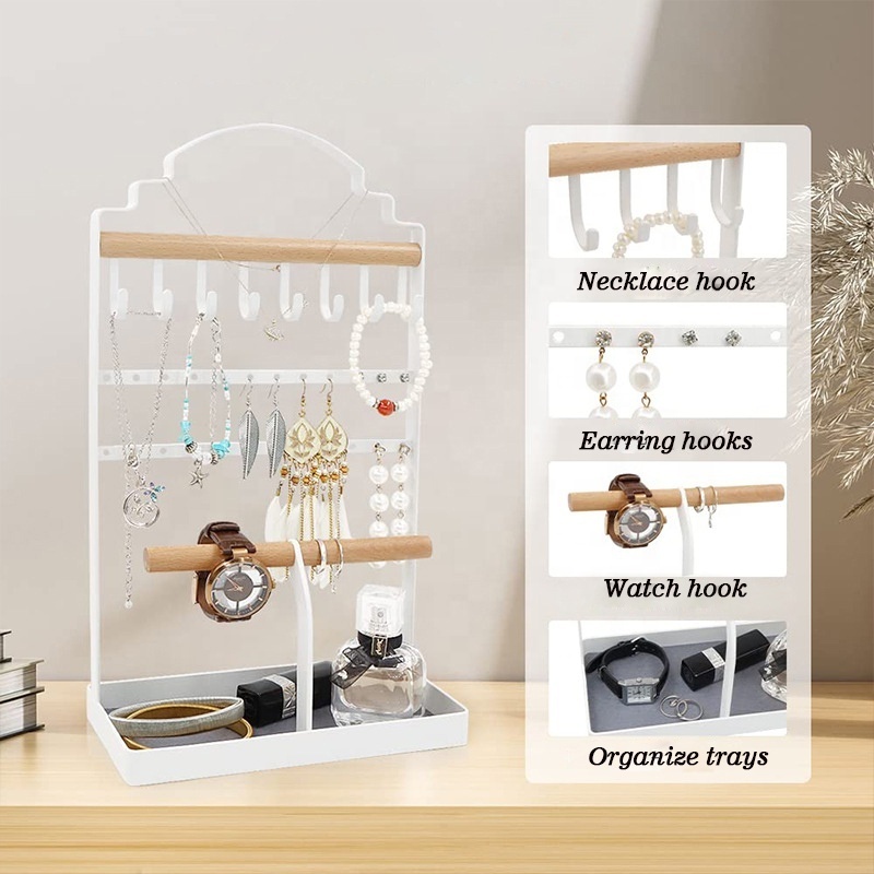 Nordic ins style metal earrings necklace collection rack creative simple vertical living room and bedroom jewelry fashion hanger