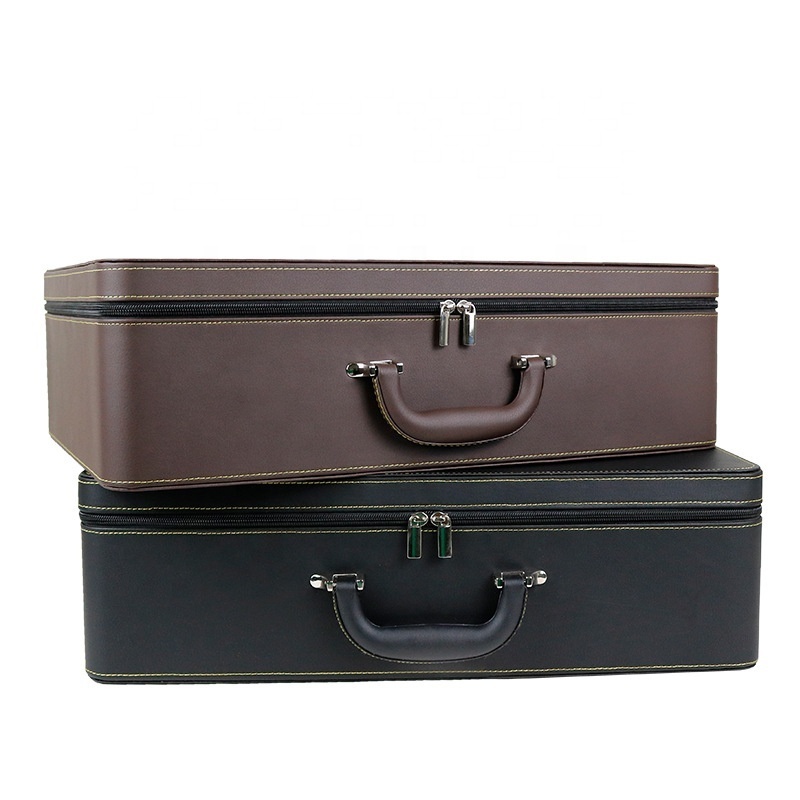 Wholesale oversized jewelry suitcase pu large capacity travel jewelry box portable jewelry storage box