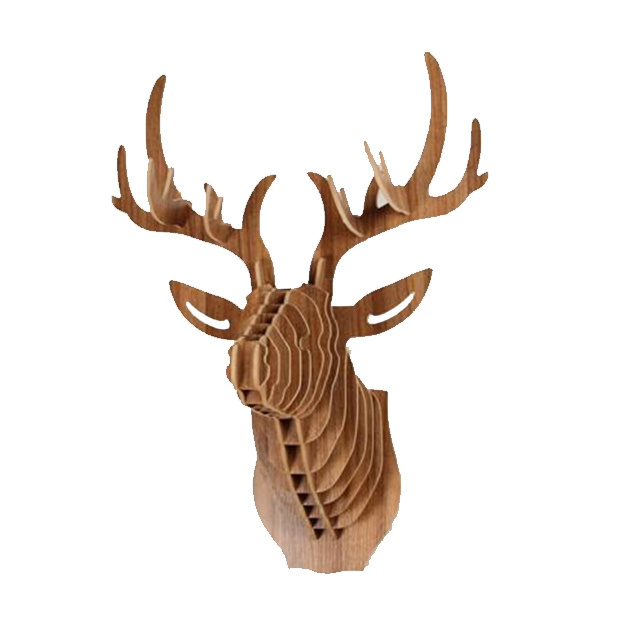 Chiquitos Kids Wooden Reindeer Wall Decor Rack Handmade Diy Deer Head Christmas House Wall Decoration