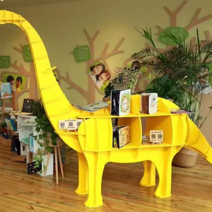 Chiquitos Animal modeling creative display shelf exhibition hall shop window decoration dinosaur display bookshelves for library