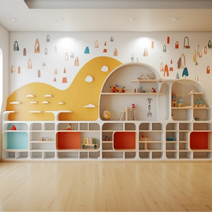 Chiquitos Designer Bookcase classroom furniture for kindergarten book shelf Montessori Wooden Daycare Nursery Furniture Set