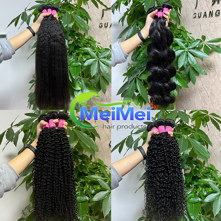 Cheap Natural Black Long Hair 40 inches Body Wave 100% Raw Brazilian Indian Virgin Human Hair Extension Weaving Hair Bundles