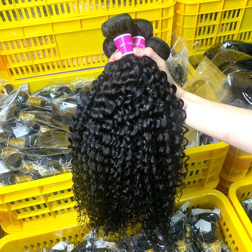 Unprocessed single donor virgin cuticle aligned wavy hair extensions temple raw burmese curly cambodian hair bundles vendors