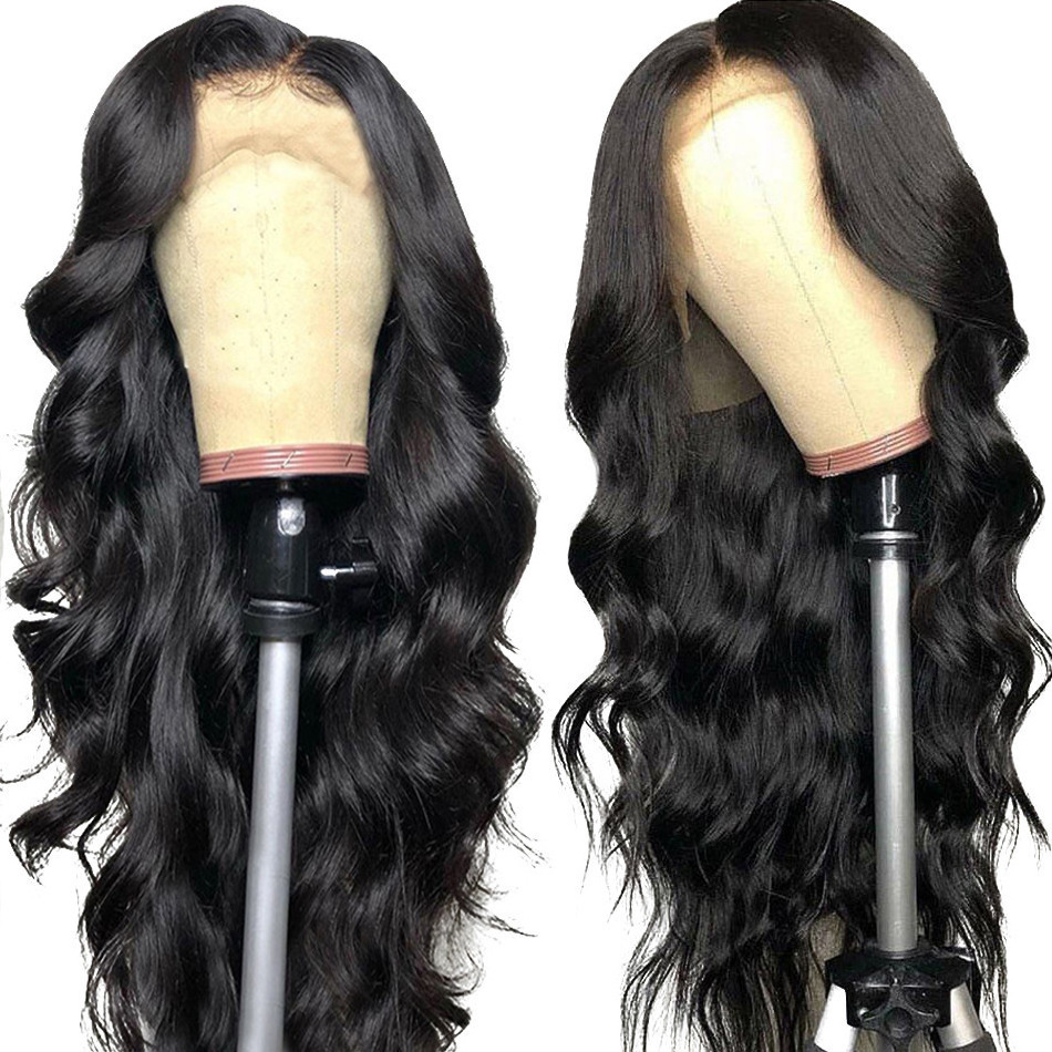 Pre Plucked 24 32 Inch Virgin Cuticle Aligned Body Wave Human Hair Swiss Transparent Brazilian 360 Full Glueless Lace Front Wig