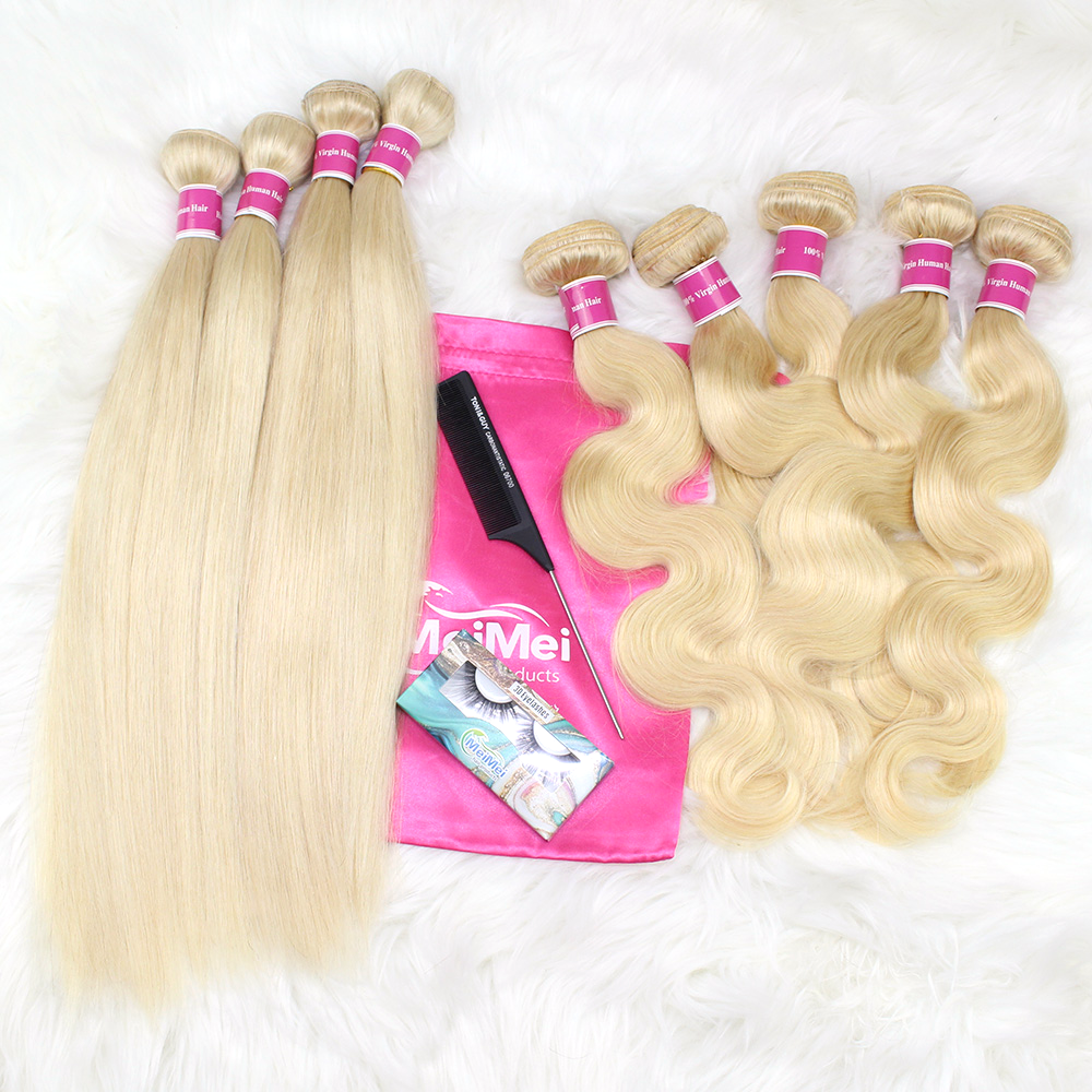 Cheap Blonde Hair Raw Virgin 613 Bundles Wholesale Human Hair Bundles Vendors 12a Grade Virgin Russian Hair