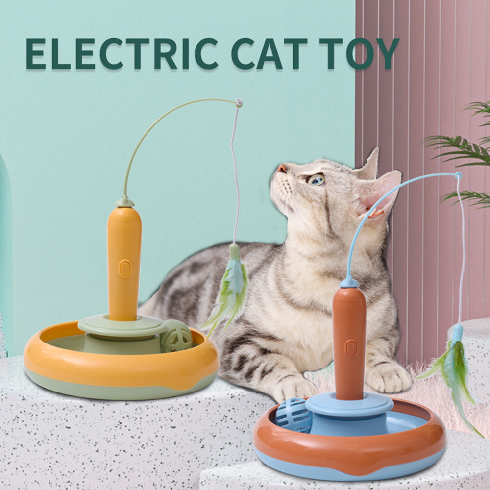 2 Cat Toy Roller Turntable Cat Toys Ballsinteractive Kitten Fun Mental Physical Exercise Puzzle Kitten Toy