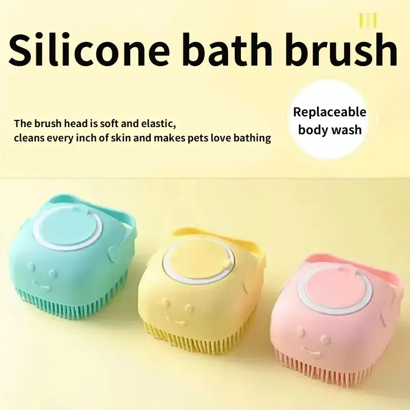 Factory Wholesale Comfortable and Soft Small Animals Massage Bath Brush for Hair Shampoo Hair Brush.