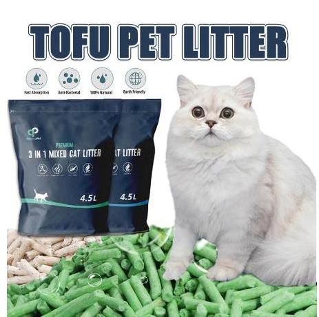 OEM/ODM Pet New Land 5L Food Grade Plant Tofu Residue Made Kitty Litter Tofu Cat Litter Supplies Tofu  Cat  litter