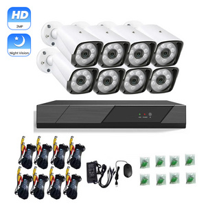 H.265 XMEYE 8CH 1080P Audio AHD Wire Bullet CCTV Camera DVR Kit Night Vision 2MP Outdoor Home Security Video Surveillance System