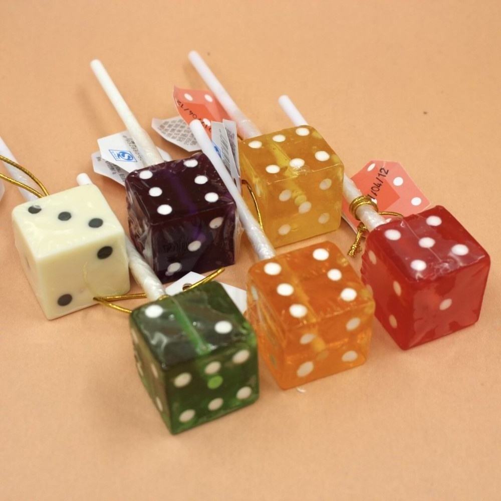 Wholesale Custom Dice Cube Shaped Light-Up Lollipops Stick Wholesale Custom Candy