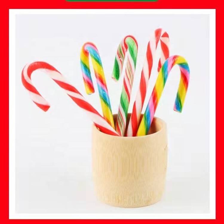 Best Selling 12g 18g Halal Christmas Candy Cane Sweet Fruity Fresh Candy Canes for Kids