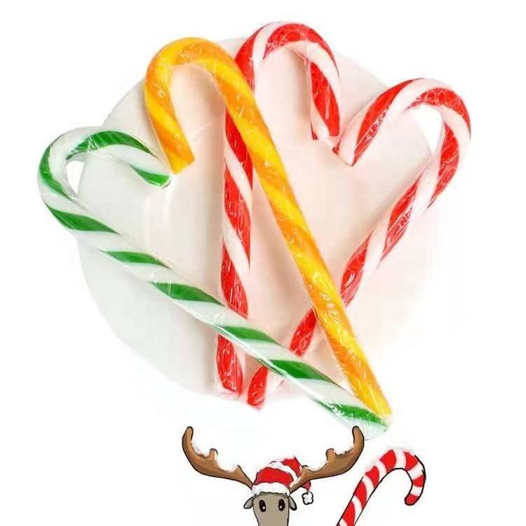 Best Selling 12g 18g Halal Christmas Candy Cane Sweet Fruity Fresh Candy Canes for Kids