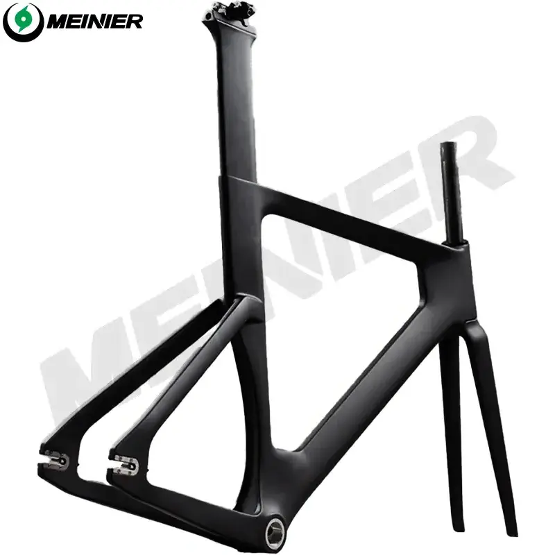 2024 Customized Full Carbon Track Frame BSA Single Speed Carbon Track Road Bike Frames 700c Rigid Fixed Gear Bicycle Frameset