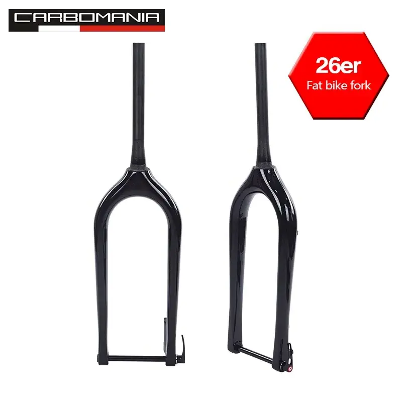 Fat bike fork New 26er*5.0 tire Carbon Fat bicycle Fork 150*15mm Snow Bike Carbon Fork Thru Axle 26inch