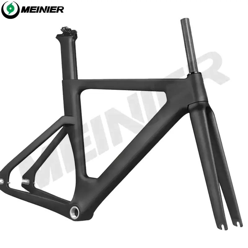 2024 Customized Full Carbon Track Frame BSA Single Speed Carbon Track Road Bike Frames 700c Rigid Fixed Gear Bicycle Frameset