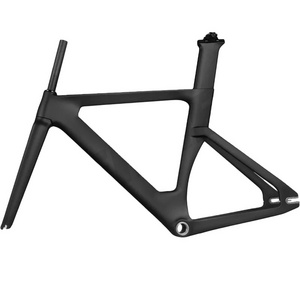 2024 Customized Full Carbon Track Frame BSA Single Speed Carbon Track Road Bike Frames 700c Rigid Fixed Gear Bicycle Frameset