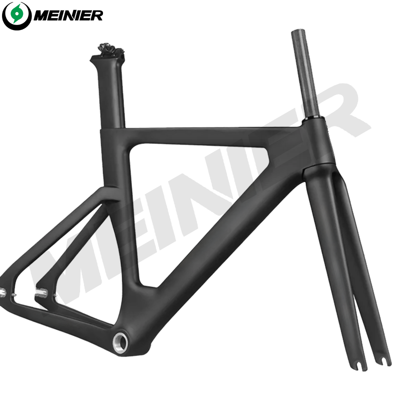 Full Carbon Track Frame BSA Single Speed Carbon Track Road Bike Frames 700c Rigid Fixed Gear Bicycle Frameset