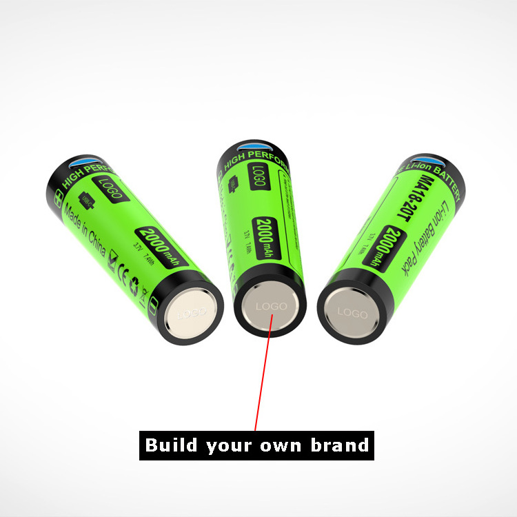 Type-C USB Rechargeable Battery 3.7V 2000mAh 2200mAh 2600mAh 3000mAh 3500mAh 18650 Flashlight Battery