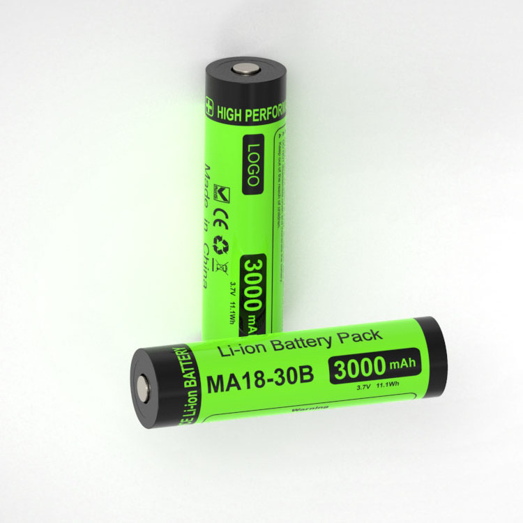 18650 lithium battery 3.7v 3000mah 3500mah rechargeable lithium battery flashlight