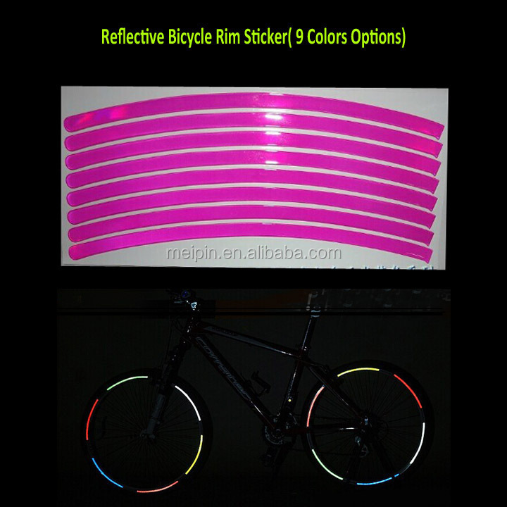 Reflective Bicycle Wheel Sticker/bike wheel reflective pvc sticker