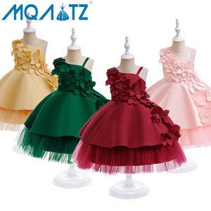 MQATZ New Arrivals Party Dress Girl's Sweet Flower Princess Birthday Wedding Sleeveless Dress For Baby Girls