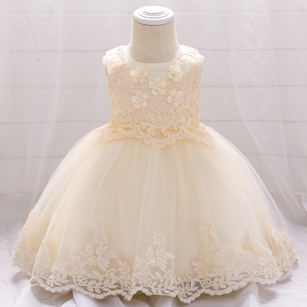 Newbron Baby Christening Dress Baptism Girl Dresses Birthday Princess Ball Gown L5097XZ