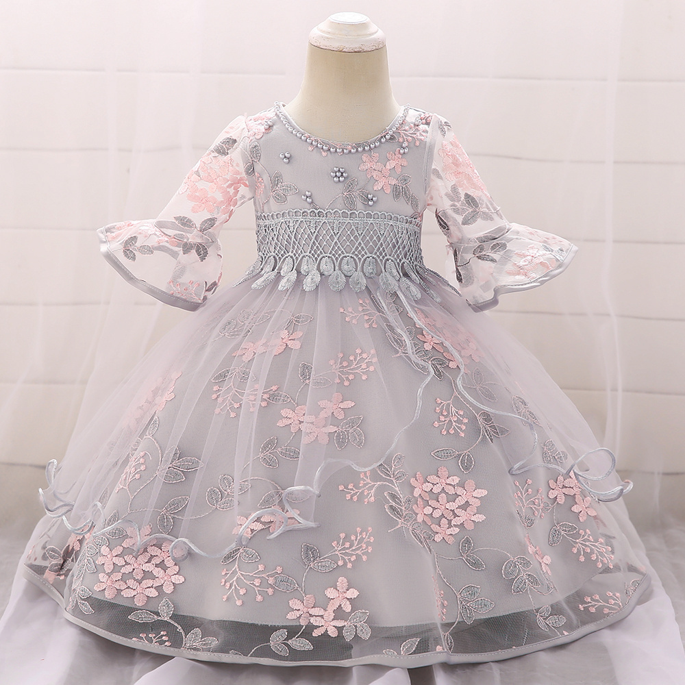 MQATZ infant girl dress kids party flower girl princess dress fancy little girl 1-10 year toddler clothes L5015XZ