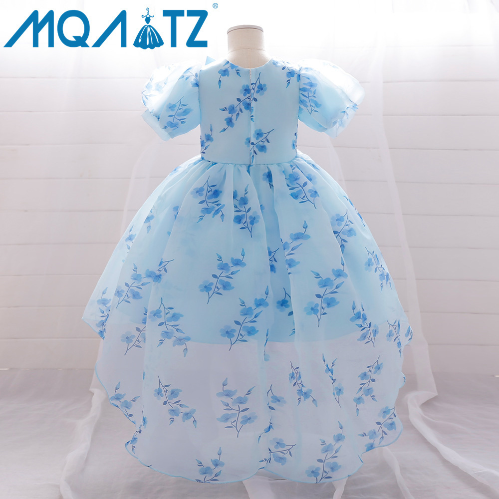 MQATZ Children's princess dress fashionable little girl's printed tail infant and toddler one-year-old dress AL112XZ