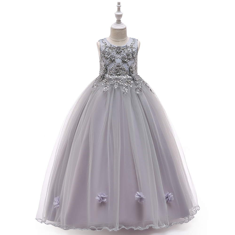 Kids Bridesmaid Flower Girls Wedding Dresses For Party Dress Summer Children Clothes 2019 Summer Kids Dresses For Girls LP-212