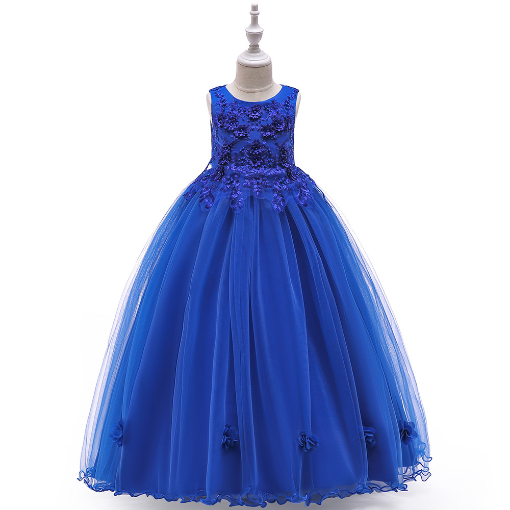 Kids Bridesmaid Flower Girls Wedding Dresses For Party Dress Summer Children Clothes 2019 Summer Kids Dresses For Girls LP-212