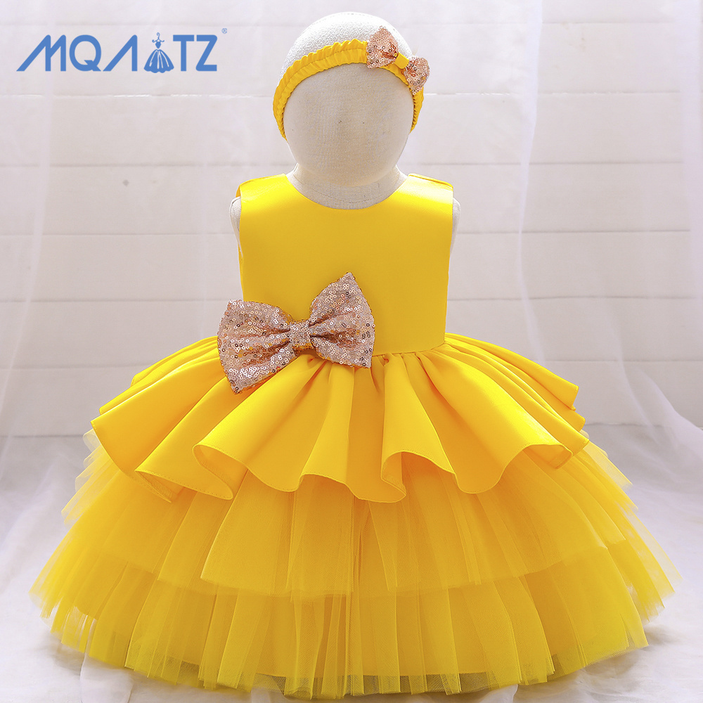 MQATZ Top Sale Sequin Newborn Flower Girl Party Dress 10 Colors Puffy Ball Gown Lovely Girls Birthday Tutu Dress  L1966XZ