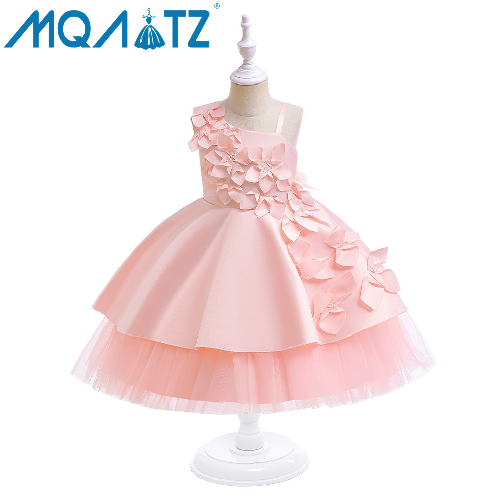 MQATZ New Arrivals Party Dress Girl's Sweet Flower Princess Birthday Wedding Sleeveless Dress For Baby Girls