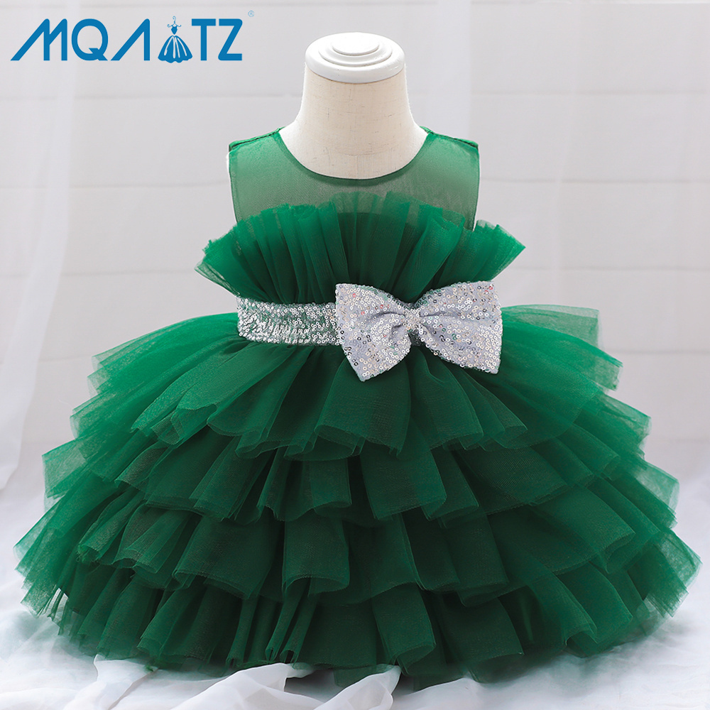 MQATZ Children Dress 2023 Layered Bow Sleeveless For Party  Dress Girls Fashion Factory Price Dresses For Baby Gowns