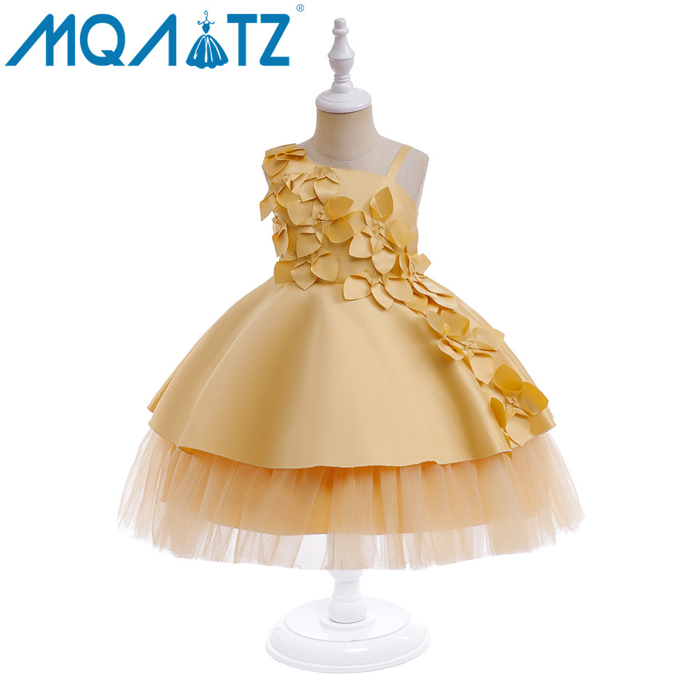 MQATZ New Arrivals Party Dress Girl's Sweet Flower Princess Birthday Wedding Sleeveless Dress For Baby Girls