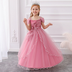 MQATZ Tulle Kids Long Dress Girls Children Prom Long Frock Baby kids Clothes kids wedding party dress