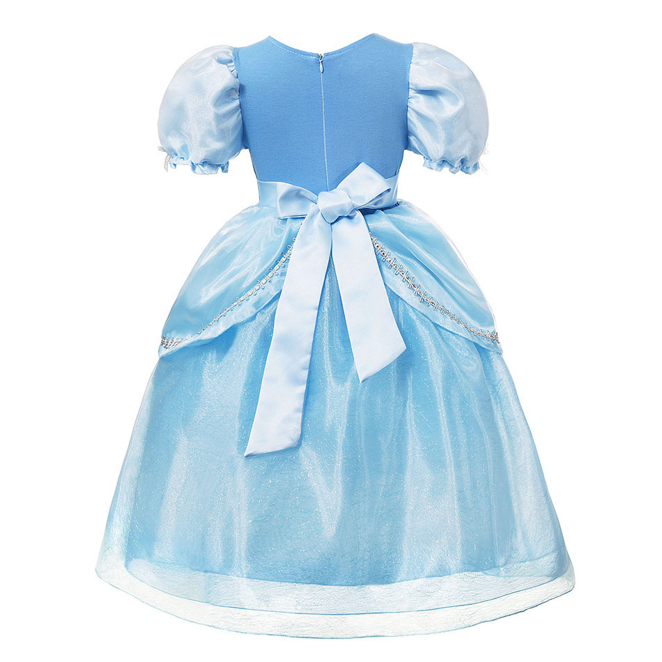 MQATZ New Lovely Girls Puffy Sleeve Party Dress Kids Elsa Princess Cosplay Costume BX260