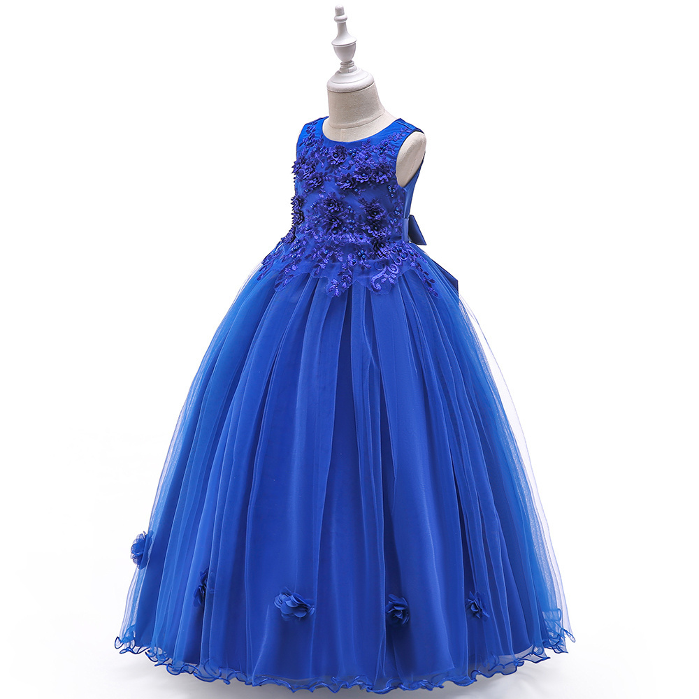 Kids Bridesmaid Flower Girls Wedding Dresses For Party Dress Summer Children Clothes 2019 Summer Kids Dresses For Girls LP-212