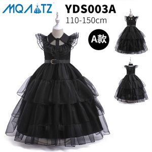 MQATZ New Arrivals Adams Family Wednesday Baby Girl  Party Dress Halloween Holiday Hot Sales Costume