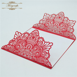 Bengali doc wedding envelopes laser cut paper baptism invitation card